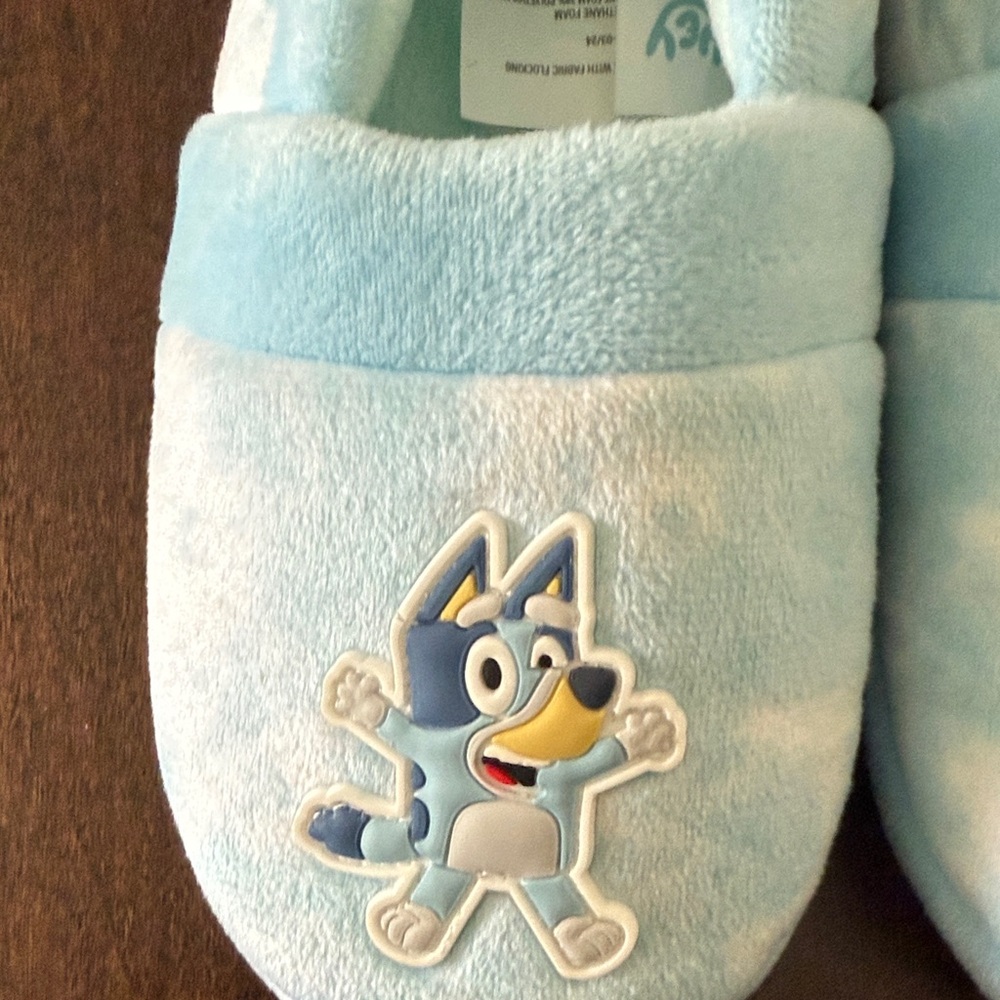Toddler Bingo and Bluey Blue Slippers! Worn one time! Size 11/12 - Picture 2 of 9